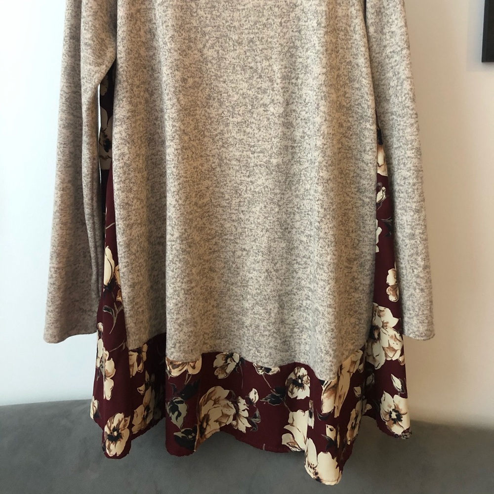 Bellamie mix print shift dress